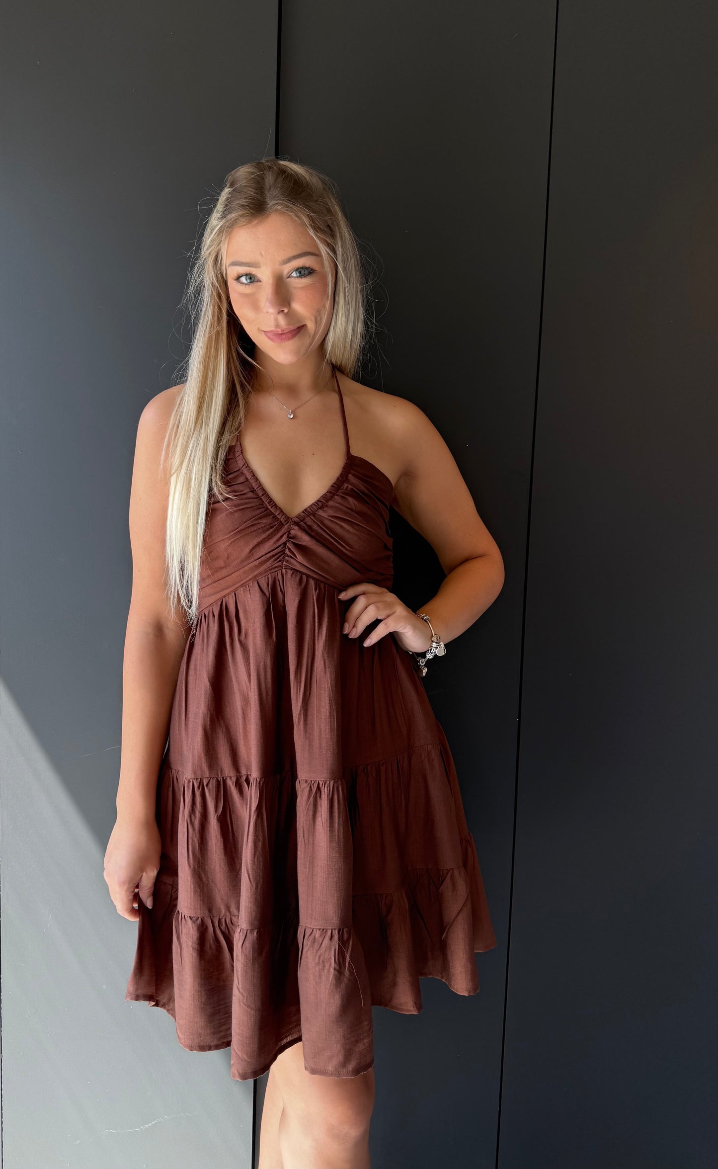 Boho dress bruin