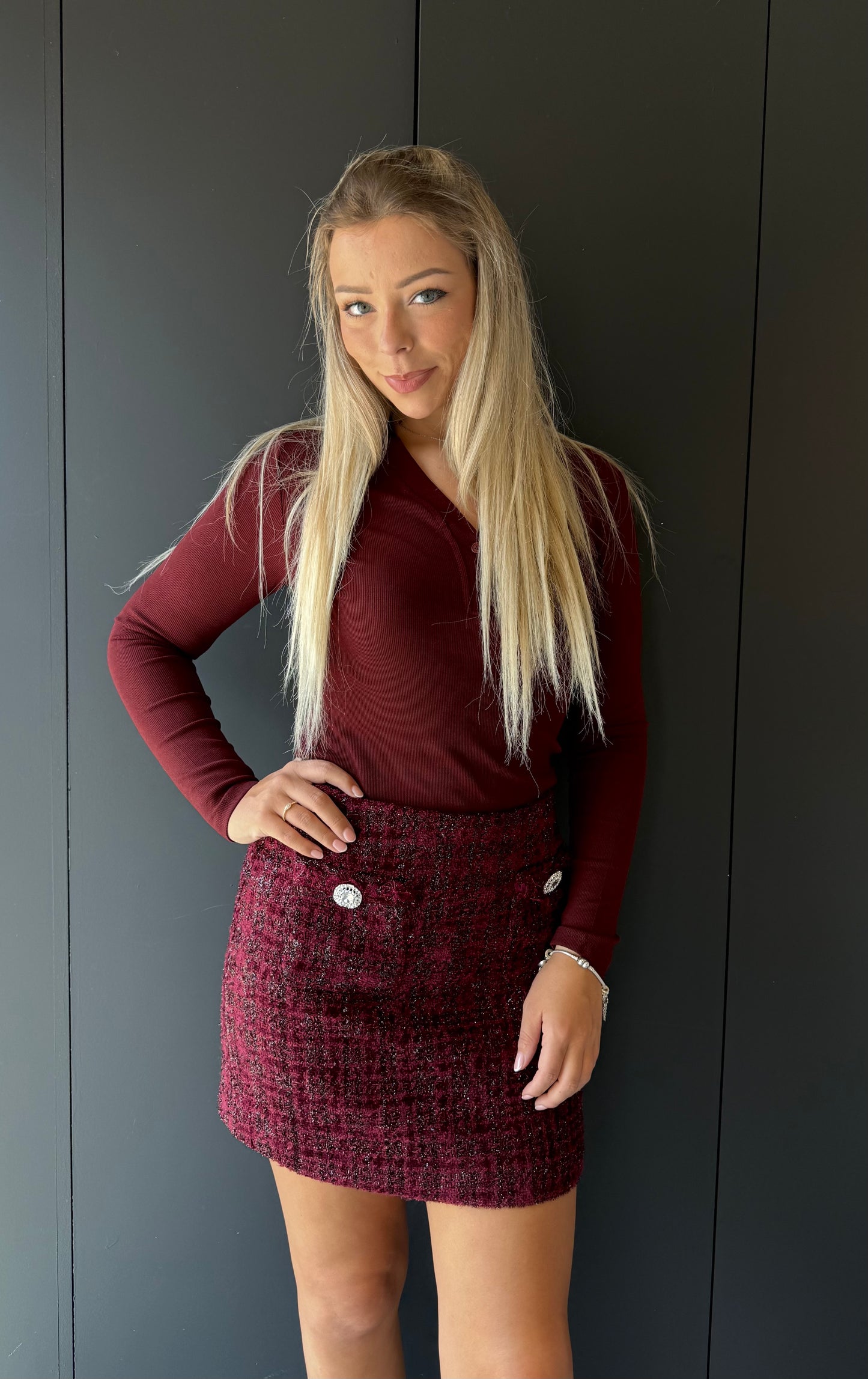 Basis topje Burgundy