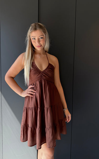 Boho dress bruin