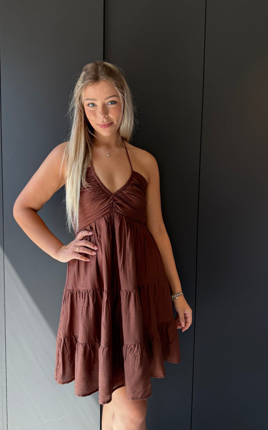 Boho dress bruin